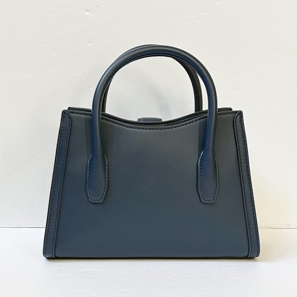 Michael Kors Gabby Small Satchel Top Zip Shoulder Crossbody Bag Navy - Picture 5 of 13